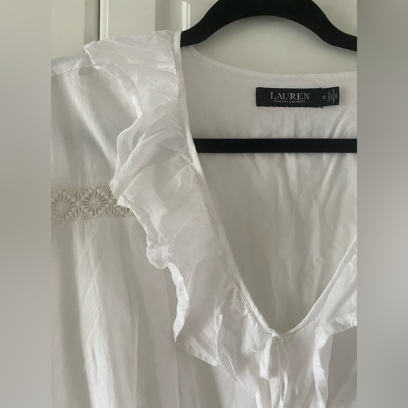 LAUREN Ralph Lauren White Summer Dress Size 12 - Picture 7 of 7